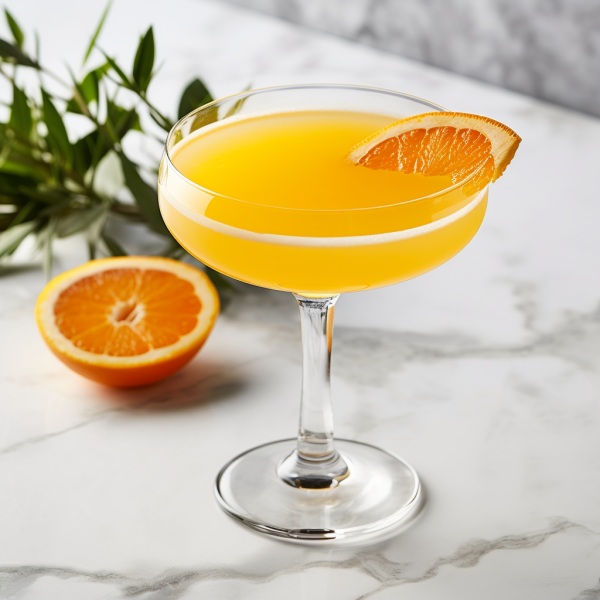 famous drink Ward 8, a classic whiskey cocktail, with 1 ounce orange juice