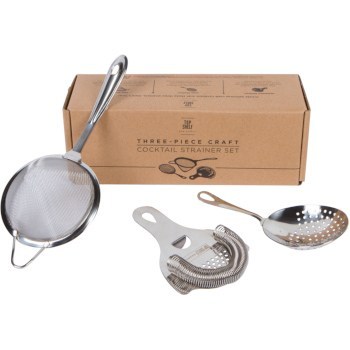 3 cocktail strainers with gift box