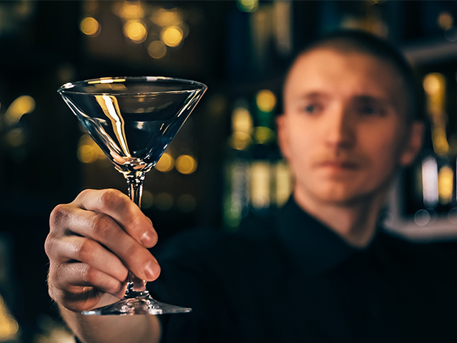 Bartender with Glass