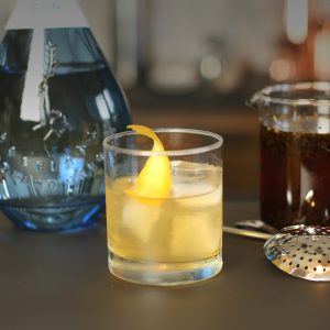Floral tea Infused Gin Old Fashioned