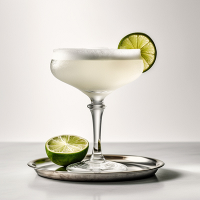 popular cocktail of a daiquiri with a lime wedge