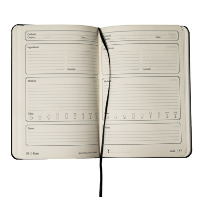 Recipe notebook for bartenders