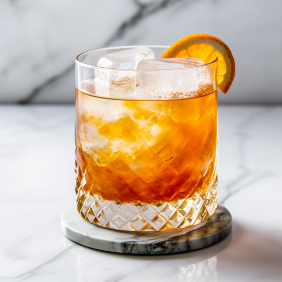12. brandy cocktail with an orange peel for subtle flavors