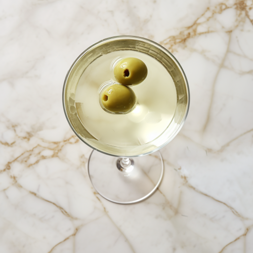 Martini with gourmet olives