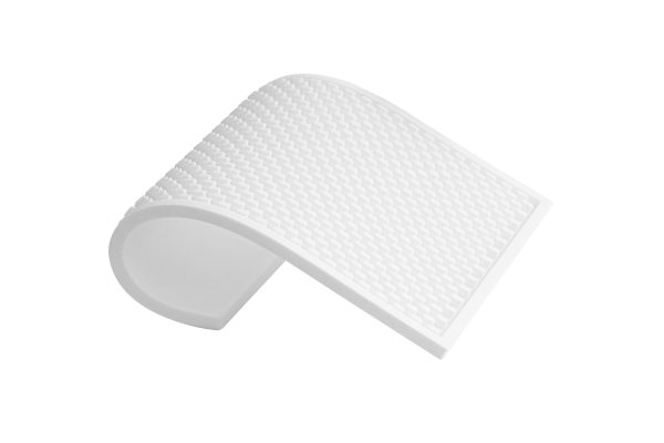 white silicone bar mat folded to show durability